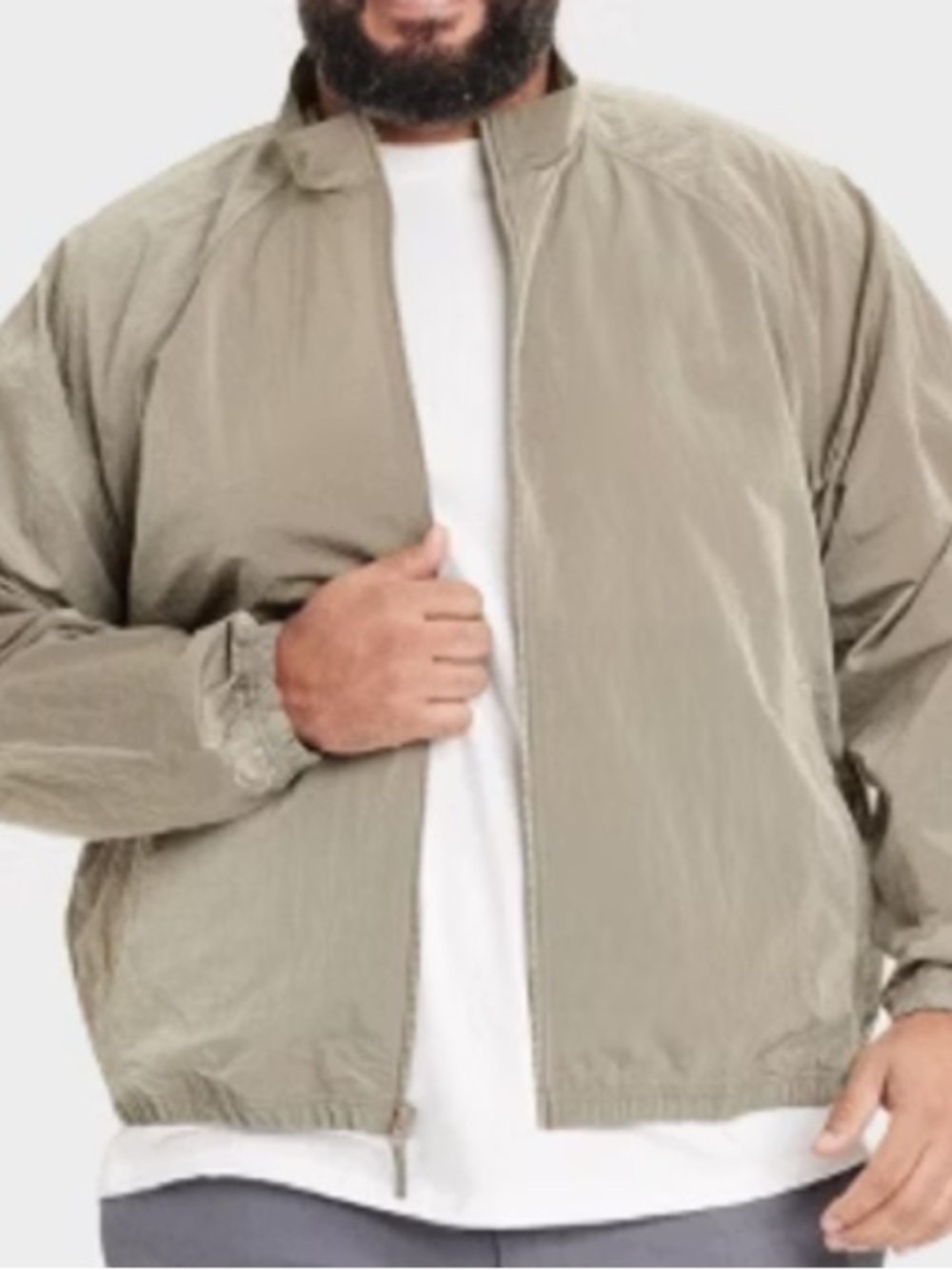 Goodfellow & Co Light Beige Lightweight Jacket size 5XL Tall